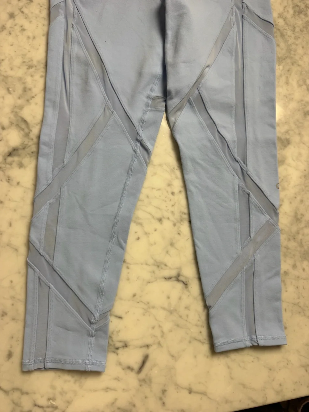 ALO Yoga Light Blue  Mesh-Panel Leggings